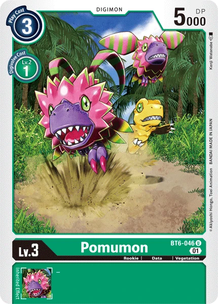 Digimon Kartenspiel Sammelkarte BT6-046 Pomumon