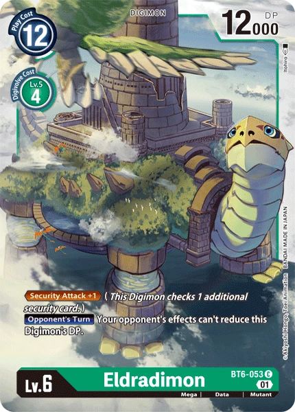 Digimon Kartenspiel Sammelkarte BT6-053 Eldradimon