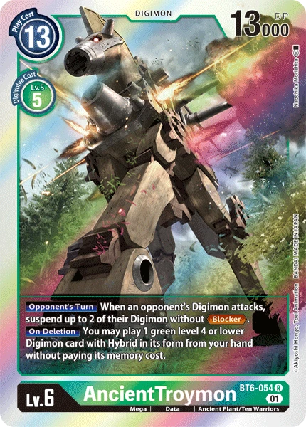 Digimon Kartenspiel Sammelkarte BT6-054 AncientTroymon