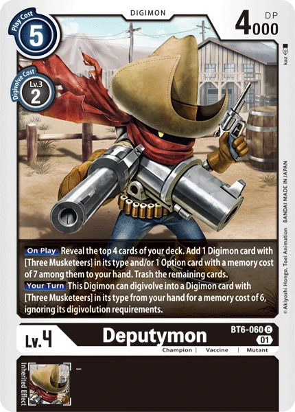 Digimon Kartenspiel Sammelkarte BT6-060 Deputymon