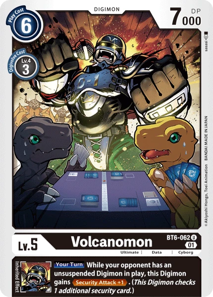 Digimon Kartenspiel Sammelkarte BT6-062 Volcanomon