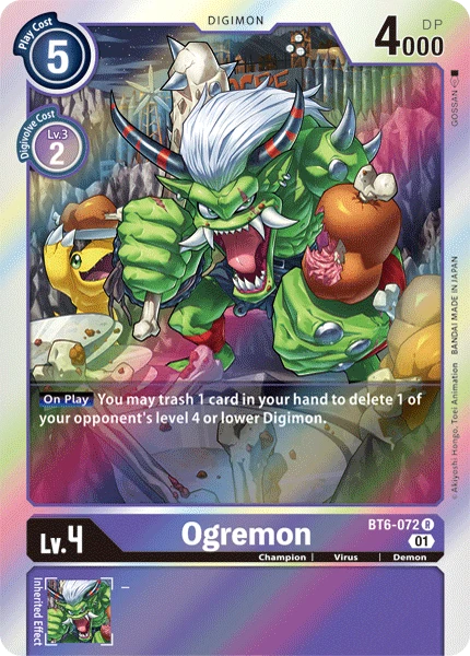 Digimon Kartenspiel Sammelkarte BT6-072 Ogremon