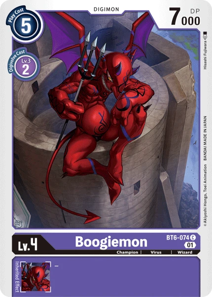 Digimon Kartenspiel Sammelkarte BT6-074 Boogiemon