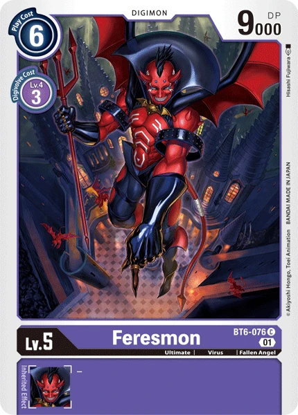 Digimon Kartenspiel Sammelkarte BT6-076 Feresmon