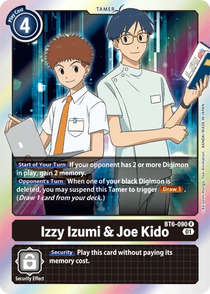 Digimon Kartenspiel Sammelkarte BT6-090 Izzy Izumi & Joe Kido