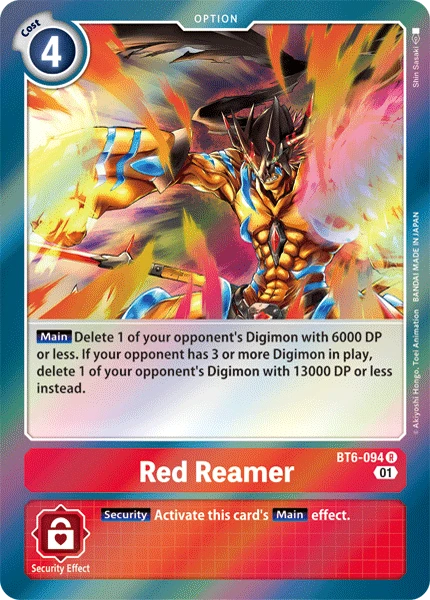 Digimon Kartenspiel Sammelkarte BT6-094 Red Reamer