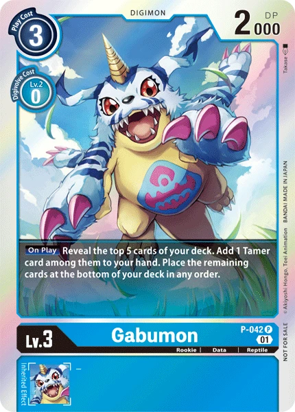 Digimon Kartenspiel Sammelkarte P-042 Gabumon