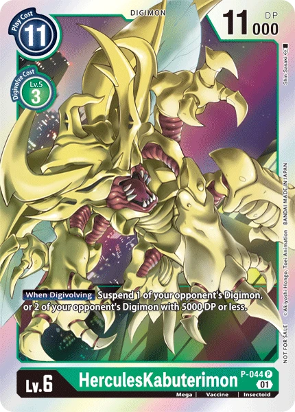 Digimon Kartenspiel Sammelkarte P-044 HerculesKabuterimon