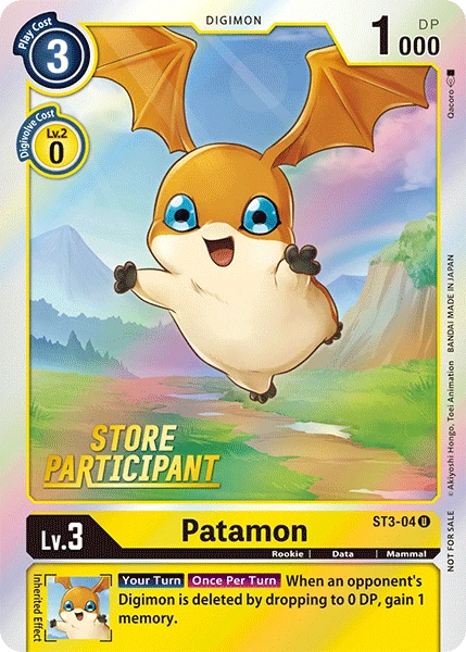 Digimon Kartenspiel Sammelkarte ST3-04 Patamon alternatives Artwork 1