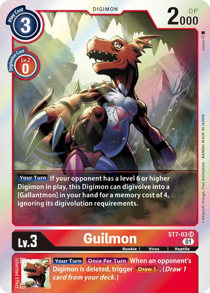 Digimon Kartenspiel Sammelkarte ST7-03 Guilmon