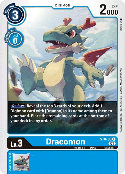 Digimon Kartenspiel Sammelkarte ST8-03 Dracomon