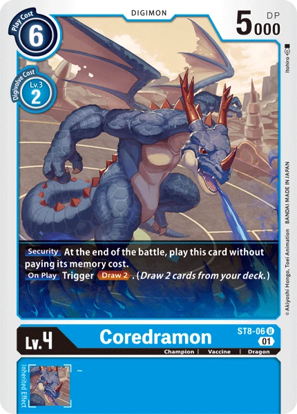 Digimon Kartenspiel Sammelkarte ST8-06 Coredramon