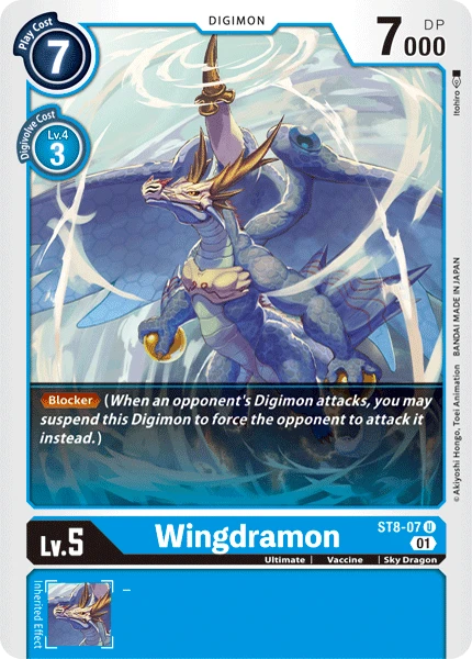 Digimon Kartenspiel Sammelkarte ST8-07 Wingdramon