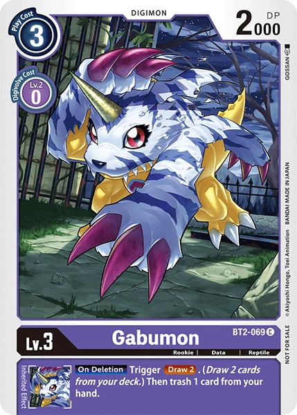Digimon Kartenspiel Sammelkarte BT2-069 Gabumon alternatives Artwork 1