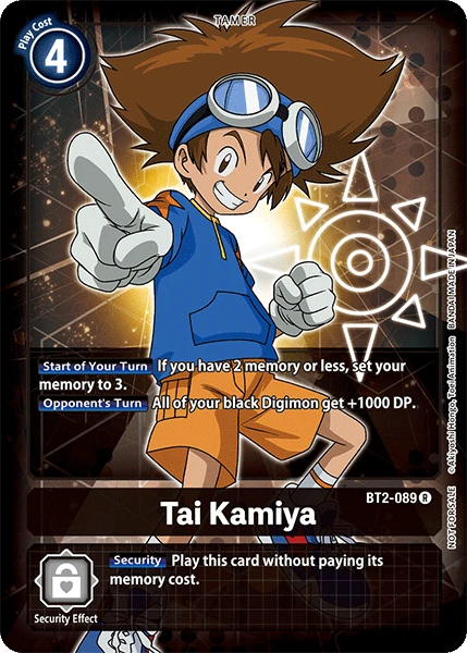Digimon Kartenspiel Sammelkarte BT2-089 Tai Kamiya alternatives Artwork 2