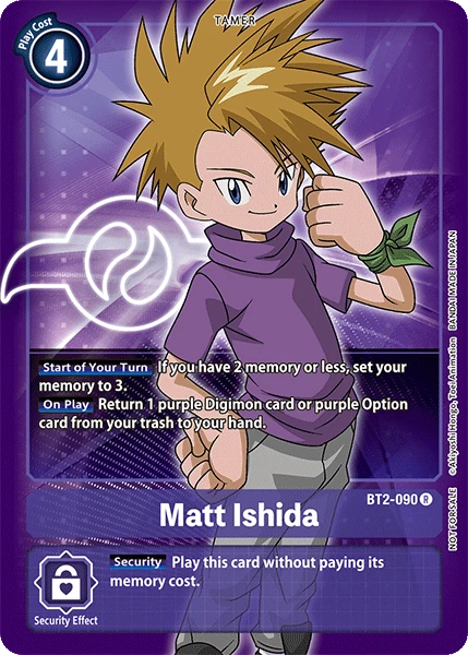 Digimon Kartenspiel Sammelkarte BT2-090 Matt Ishida alternatives Artwork 2