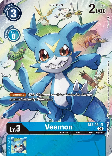 Digimon Kartenspiel Sammelkarte BT3-021 Veemon alternatives Artwork 1