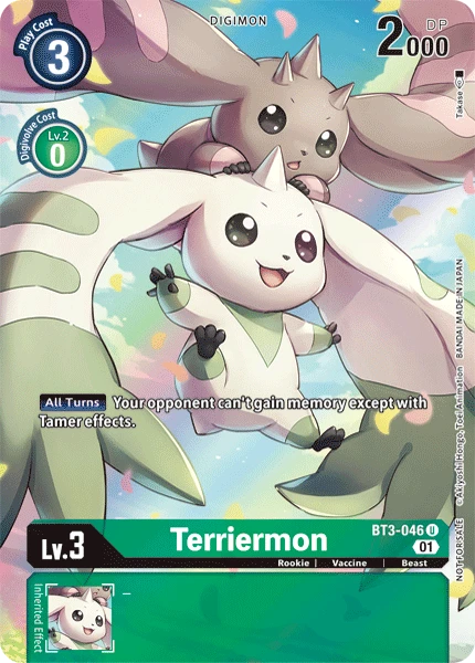 Digimon Kartenspiel Sammelkarte BT3-046 Terriermon alternatives Artwork 1
