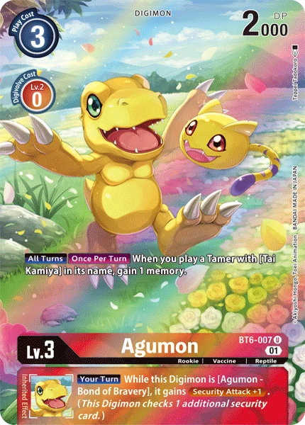 Digimon Kartenspiel Sammelkarte BT6-007 Agumon alternatives Artwork 1
