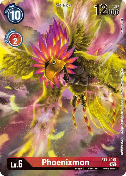 Digimon Kartenspiel Sammelkarte ST1-10 Phoenixmon alternatives Artwork 1