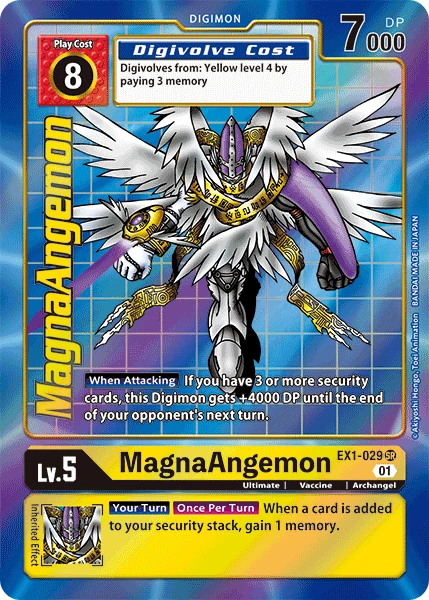 Digimon Kartenspiel Sammelkarte EX1-029 MagnaAngemon alternatives Artwork 1