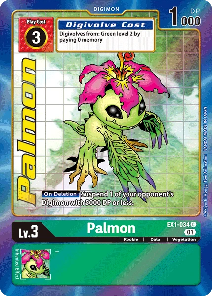 Digimon Kartenspiel Sammelkarte EX1-034 Palmon alternatives Artwork 1
