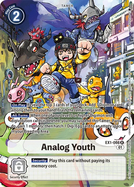 Digimon Kartenspiel Sammelkarte EX1-066 Analog Youth alternatives Artwork 1