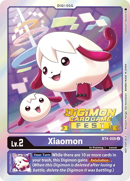 Digimon Kartenspiel Sammelkarte BT4-006 Xiaomon alternatives Artwork 1