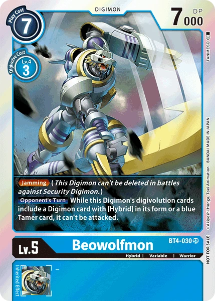 Digimon Kartenspiel Sammelkarte BT4-030 Beowolfmon alternatives Artwork 1