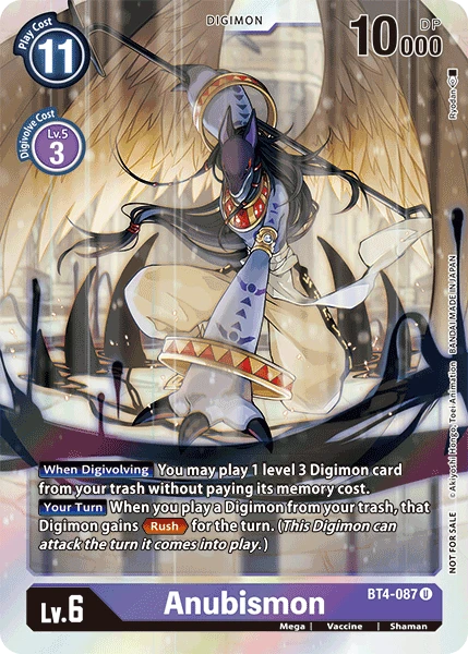 Digimon Kartenspiel Sammelkarte BT4-087 Anubismon alternatives Artwork 1
