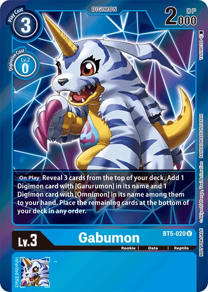 Digimon Kartenspiel Sammelkarte BT5-020 Gabumon alternatives Artwork 1