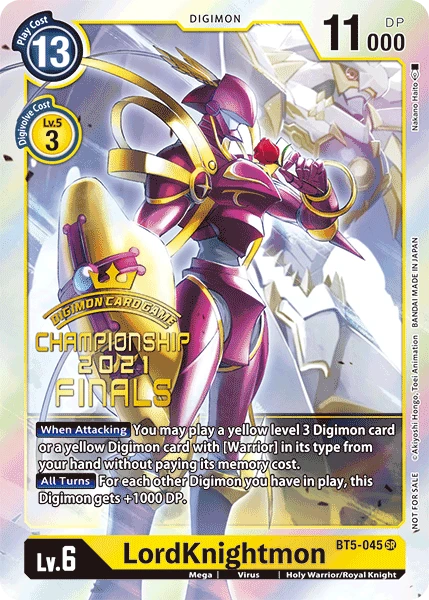 Digimon Kartenspiel Sammelkarte BT5-045 LordKnightmon alternatives Artwork 2