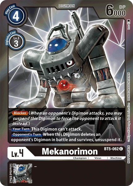 Digimon Kartenspiel Sammelkarte BT5-062 Mekanorimon alternatives Artwork 1