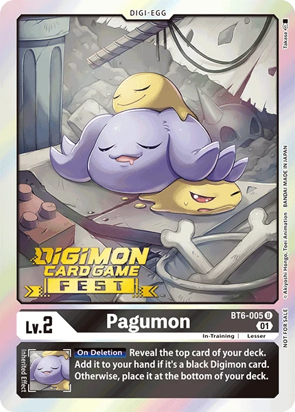 Digimon Kartenspiel Sammelkarte BT6-005 Pagumon alternatives Artwork 2