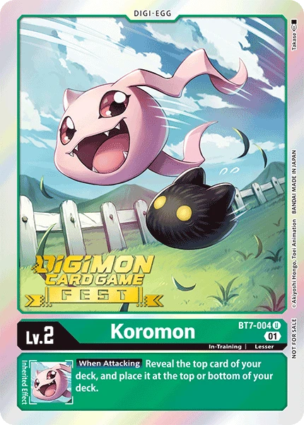 Digimon Kartenspiel Sammelkarte BT7-004 Koromon alternatives Artwork 1