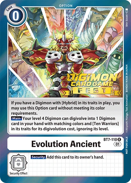 Digimon Kartenspiel Sammelkarte BT7-110 Evolution Ancient alternatives Artwork 1