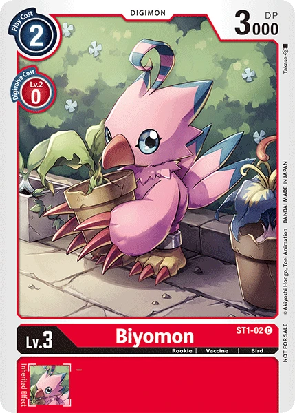 Digimon Kartenspiel Sammelkarte ST1-02 Biyomon alternatives Artwork 2
