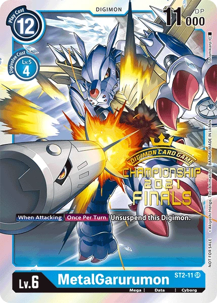 Digimon Kartenspiel Sammelkarte ST2-11 MetalGarurumon alternatives Artwork 2