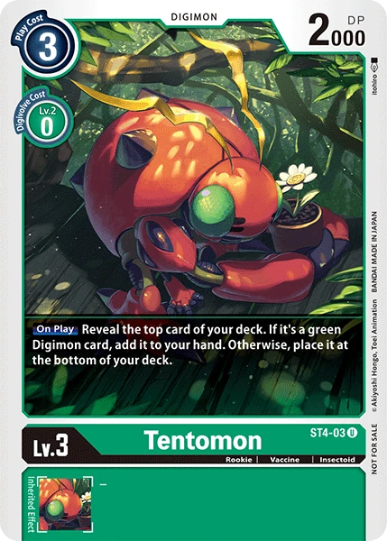 Digimon Kartenspiel Sammelkarte ST4-03 Tentomon alternatives Artwork 1