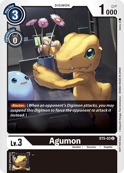 Digimon Kartenspiel Sammelkarte ST5-03 Agumon alternatives Artwork 1