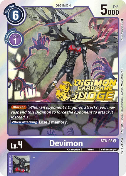 Digimon Kartenspiel Sammelkarte ST6-08 Devimon alternatives Artwork 4