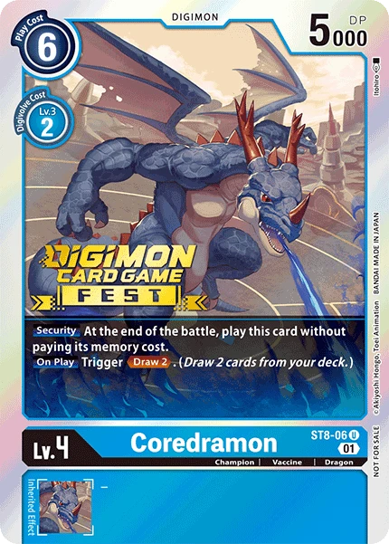 Digimon Kartenspiel Sammelkarte ST8-06 Coredramon alternatives Artwork 1