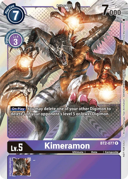 Digimon Card Game Sammelkarte BT2-077 Kimeramon alternatives Artwork 2