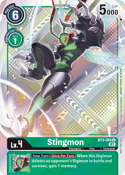 Digimon Card Game Sammelkarte BT3-050 Stingmon alternatives Artwork 2