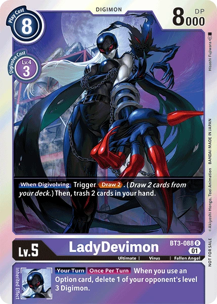 Digimon Card Game Sammelkarte BT3-088 LadyDevimon alternatives Artwork 1
