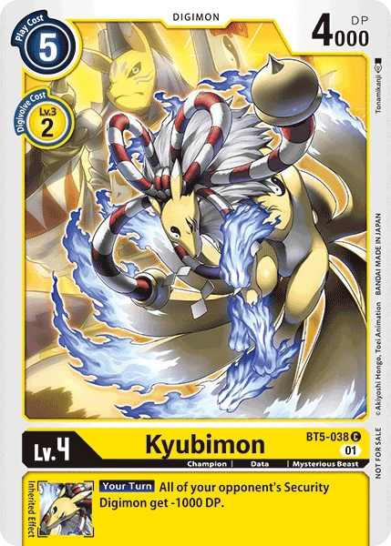 Digimon Card Game Sammelkarte BT5-038 Kyubimon alternatives Artwork 1