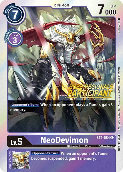 Digimon Card Game Sammelkarte BT4-084 NeoDevimon alternatives Artwork 1