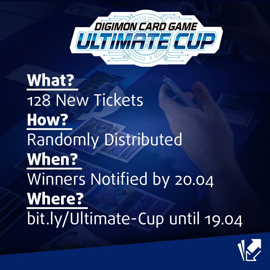 Banner von Cardmarket für weitere 128 Tickets des Ultimate Cup 2022 des Digimon Card Game