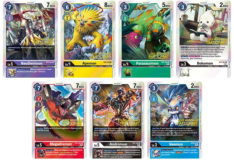 Digimon Card Game 2022 Regionals (Mai-Juni) Teilnahme Set