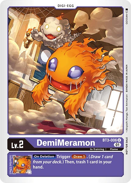 Digimon Card Game Sammelkarte BT3-006 DemiMeramon alternatives Artwork 2